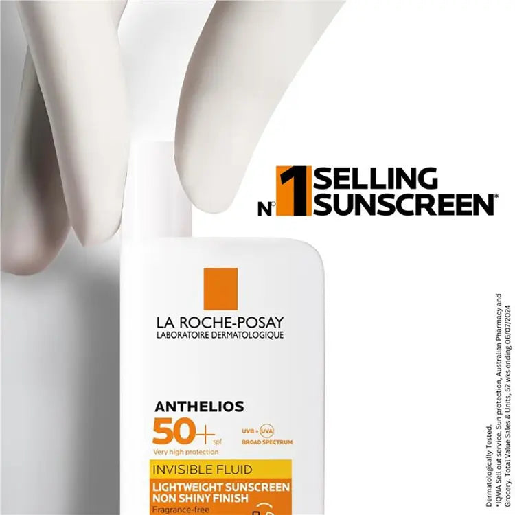 La Roche-Posay Anthelios Invisible Fluid SPF 50+ 50ml – Ultra-Light Sunscreen